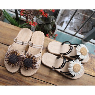 🌻 sandal hoa cúc - sandal vintage - big size 40 🌻