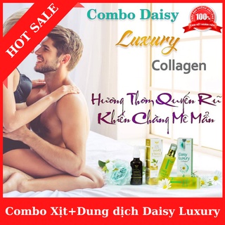 Combo xịt và dung dịch Daisy Luxury 💥HÀNG CAO CẤP💥 dung dịch vệ sinh làm hồng, se khít, khử mùi hôi