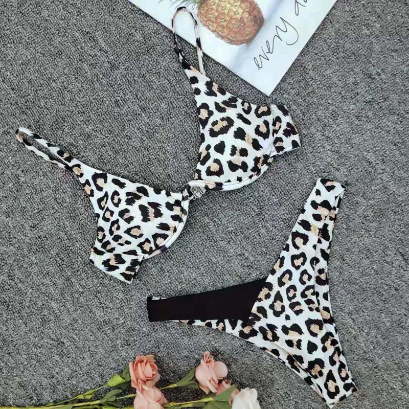 [BKN1079] &lt;ÂU&gt; SET BIKINI BEO MIX ĐEN QUẦN THONG/LỌT KHE (CÓ GỌNG)
