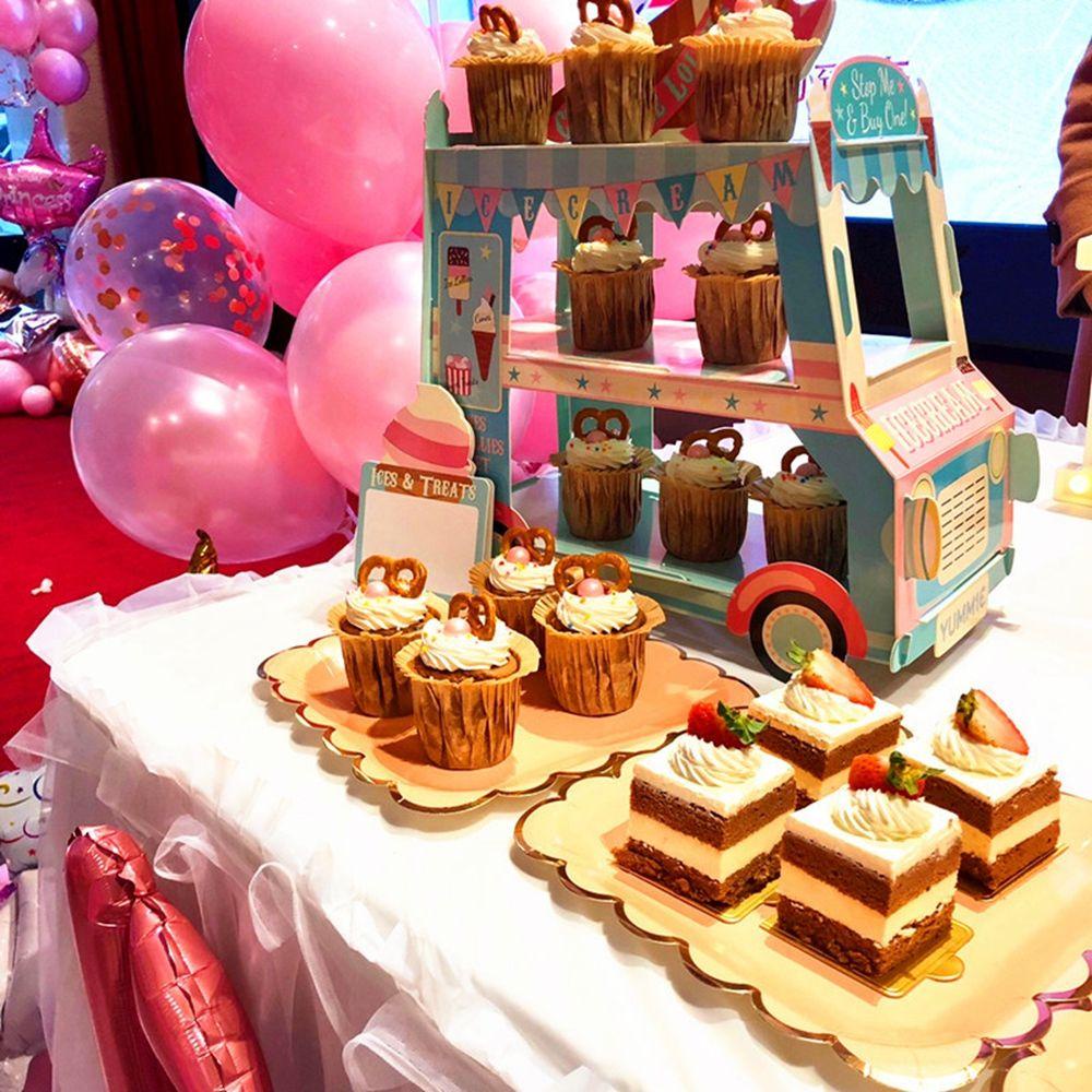 Giá Đỡ Bánh Cupcake 3 Tầng Hình Xe Hơi Dùng Trang Trí Tiệc Sinh Nhật DIY