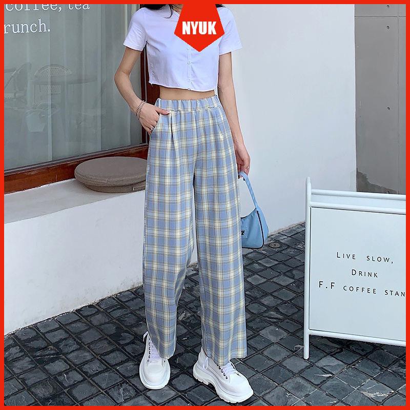 Quần Dài Lưng Cao Ống Rộng Phong Cách Hàn Quốc | BigBuy360 - bigbuy360.vn