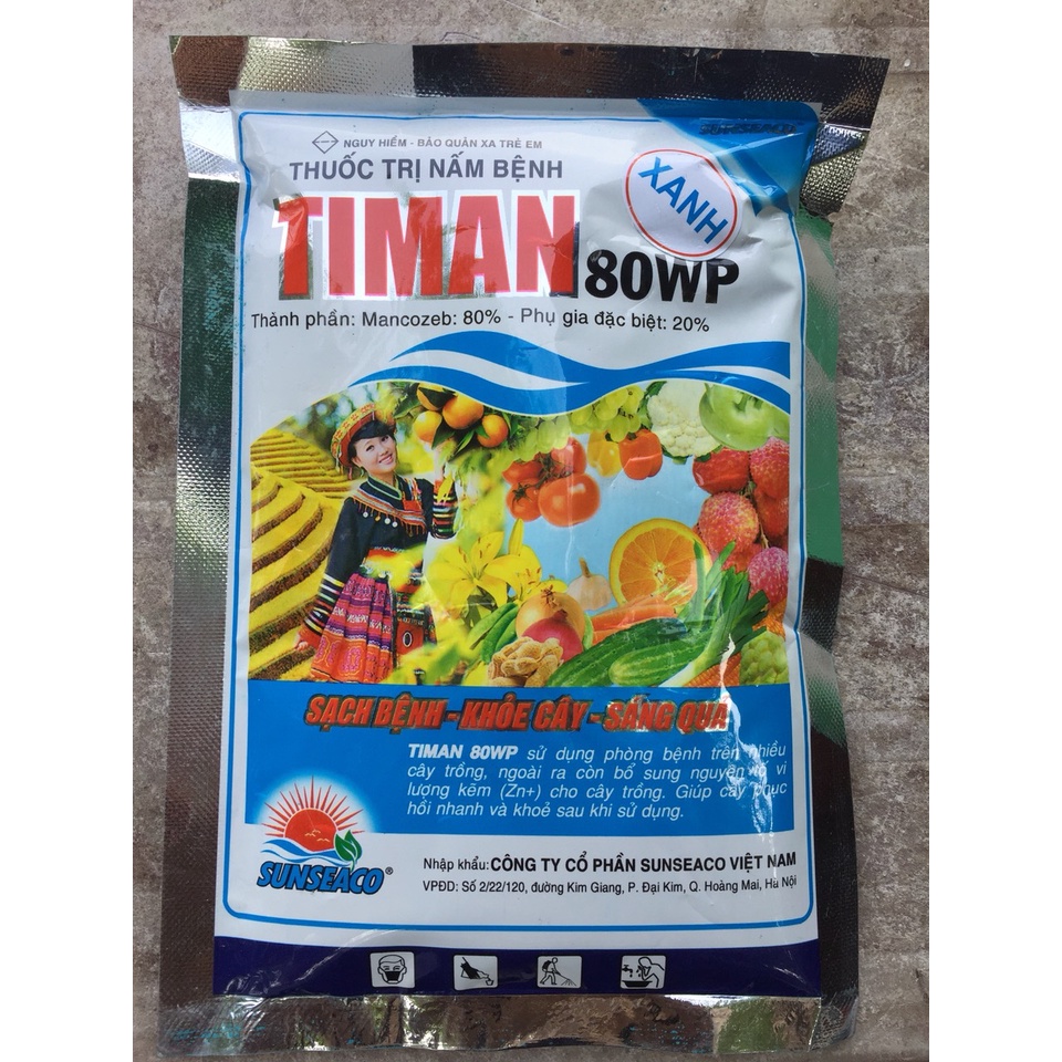 Chế phẩm xử lý bệnh Mancozeb Man xanh 100GR phòng ngừa Đốm vàng lá, thán thư, sương mai, mốc sương