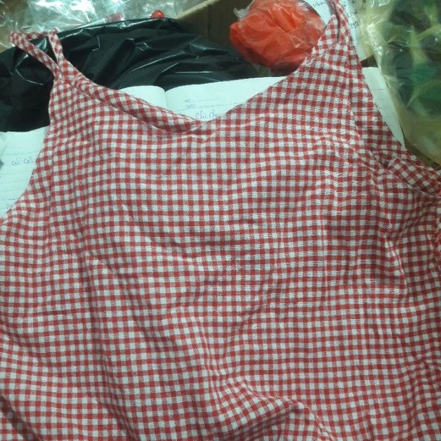 váy 2 dây kẻ