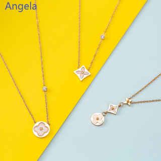 White clover necklace female ring 18K rose gold plated not fade sexy high fashion jewelry chain clavicle