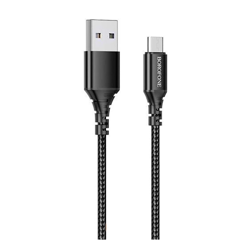 Cáp sạc nhanh BOROFONE BX54 tuỳ chọn 3 cổng sạc typeC / LN / microUSB - bọc dù chống gập chống đứt (Màu ngẫu nhiên)