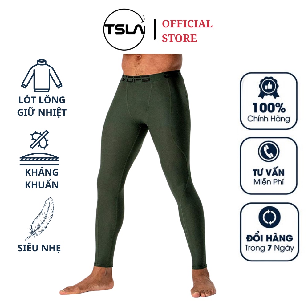 Quần legging giữ nhiệt nam Devops lót lông cừu ôm thun co giãn dành tập gym chạy bộ đá banh bóng rổ thể thao thu đông