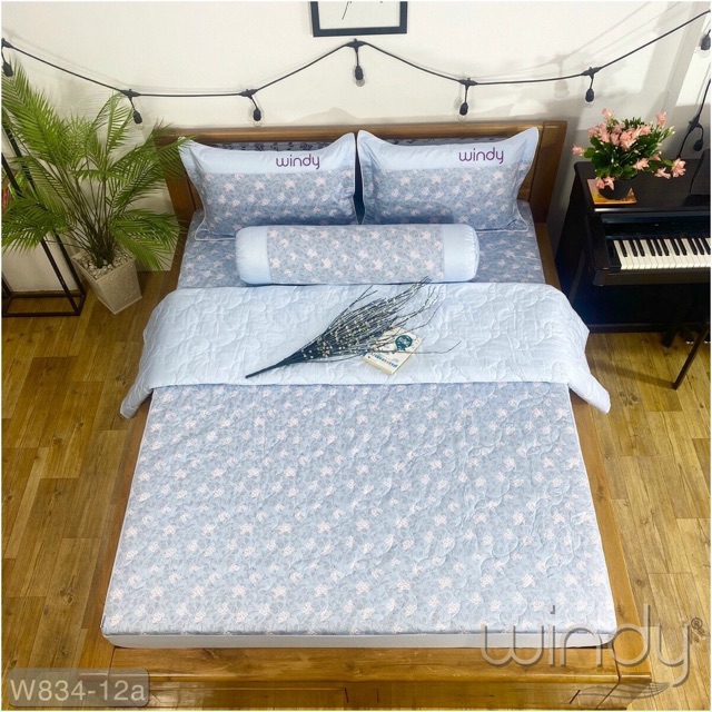 Bộ chăn ga cotton lụa Windy