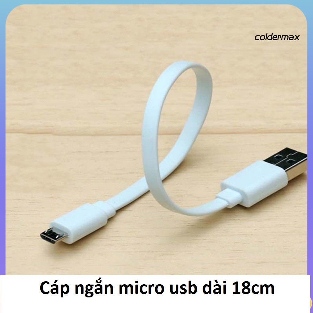 Cáp sạc Lightning cho iphone - cáp ngắn lightning 25cm - Cáp ngắn micro usb dài 18cm