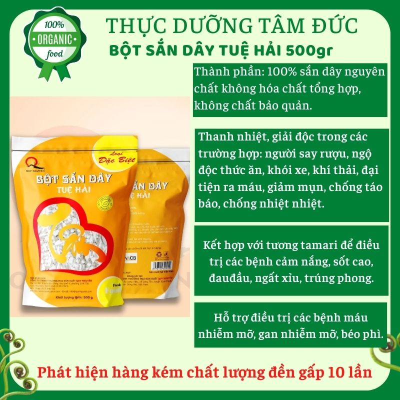 Bột sắn dây Ông Thầy Tuệ Hải  gói 500g -