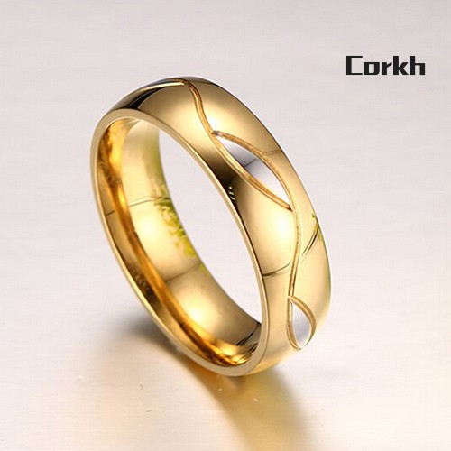 Nhẫn Cưới Mạ Vàng 18k Đính Đá Zircon