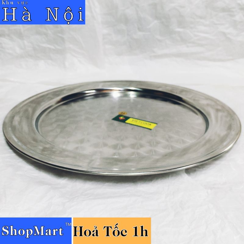 Mâm inox tròn, mâm tròn inox, mâm cơm inox, mâm vành 304 đủ size 40 cm, 44 cm, 48 cm, 52 cm, 56 cm VIETCOOK