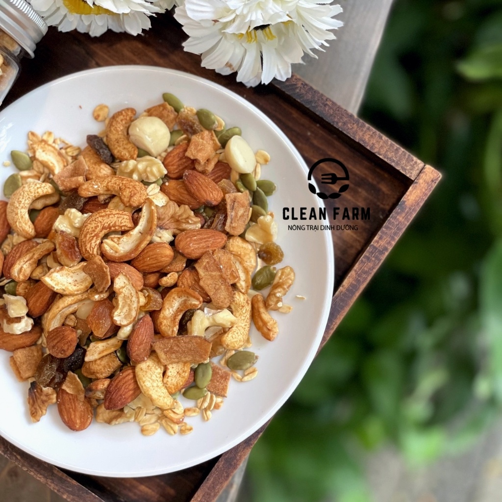 Granola Siêu Hạt Và Hoa Quả Sấy RAINBOW - 100% Nướng Từ Mật Ong Thiên Nhiên, Vị Ngọt Tự Nhiên Nguyên Bản