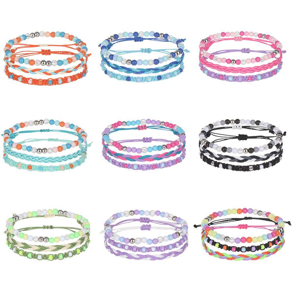 RAINBOW Set 3 Vòng Tay Hạt Handmade Xinh Xắn Dành Cho Nữ