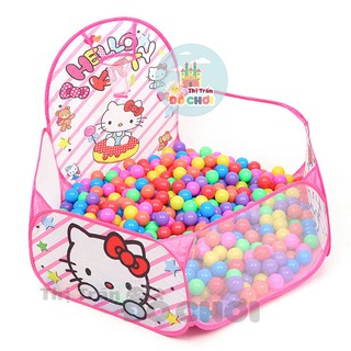 Nhà banh lều bóng kèm bóng mẫu các nhân vật hoạt hình đáng yêu cho bé - Thị trấn đồ chơi