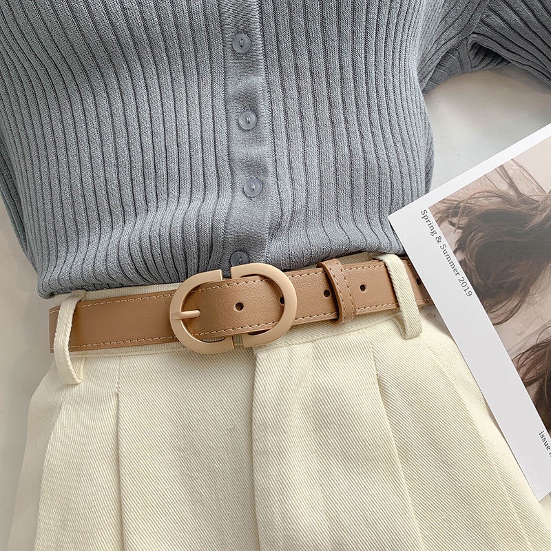 Thắt Lưng Màu Đen Thiết Kế Đơn Giản Phong Cách Hàn Quốc Thời Trang Mùa Hè Cho Nữ