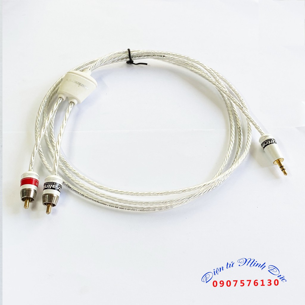 Audio Cable - Cable 3.5mm to 2 RCA - Dây cáp âm thanh 3.5 ly sang 2 AV Ultralink (hàng bãi) - Dây 3.5ly ra AV bạc - 2M