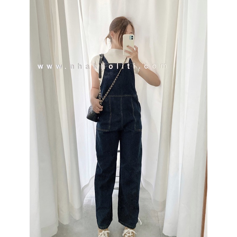 [Mã FADIRECT20 giảm 20K đơn 150K] Yếm quần dài xanh đậm chạy chỉ - YQD115 | BigBuy360 - bigbuy360.vn