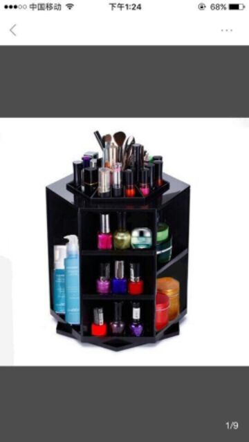 Kệ mỹ phẩm lục giác xoay 360 độ