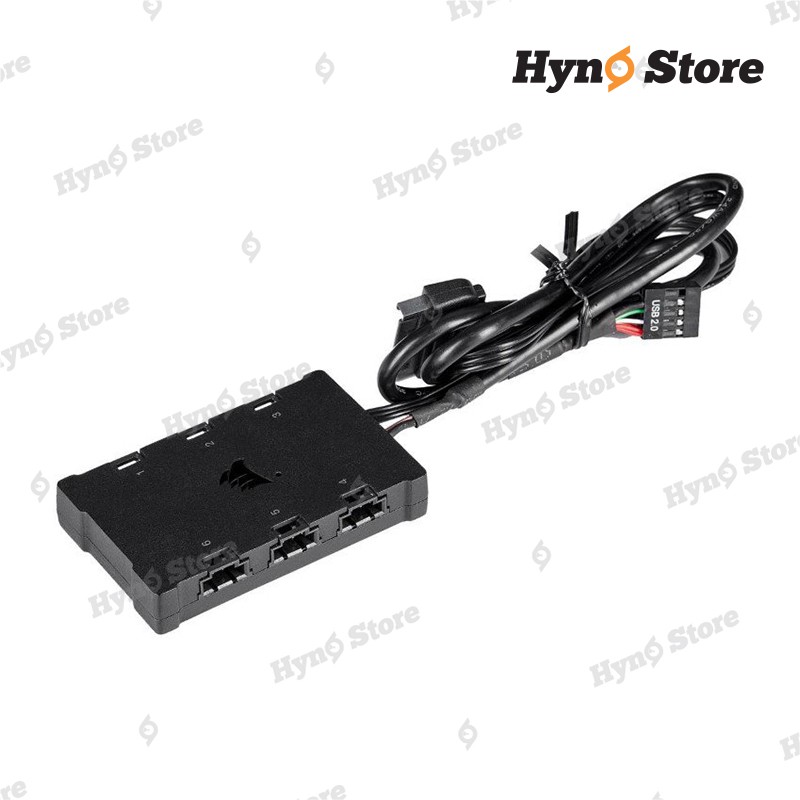 Bộ 3 fan Corair QL120 Black kèm node core Chính hãng Tản nhiệt nước custom Hyno Store