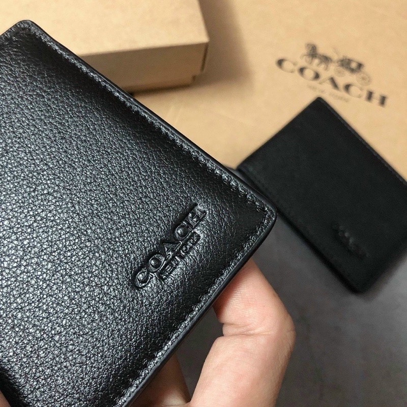 Ví ngắn Coach nam da thật mềm mịn chuẩn