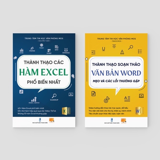 Sách - Combo 2 Cuốn Thành Thạo Các Hàm Excel + Thành Thạo Soạn Thảo Văn Bản Word: Mẹo và các lỗi thường gặp"