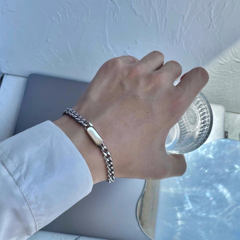 Vòng tay Xích đơn giản thép không gỉ không bay màu 07