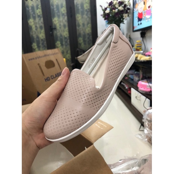 Giày bệt, slipon GE.OX nữ da thật siêu êm