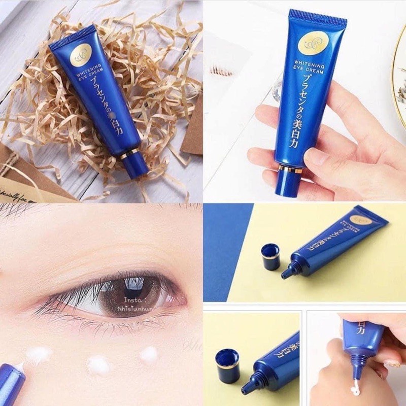 Kem Dưỡng Mắt Meishoku Placenta Medicated Whitening Eye Cream