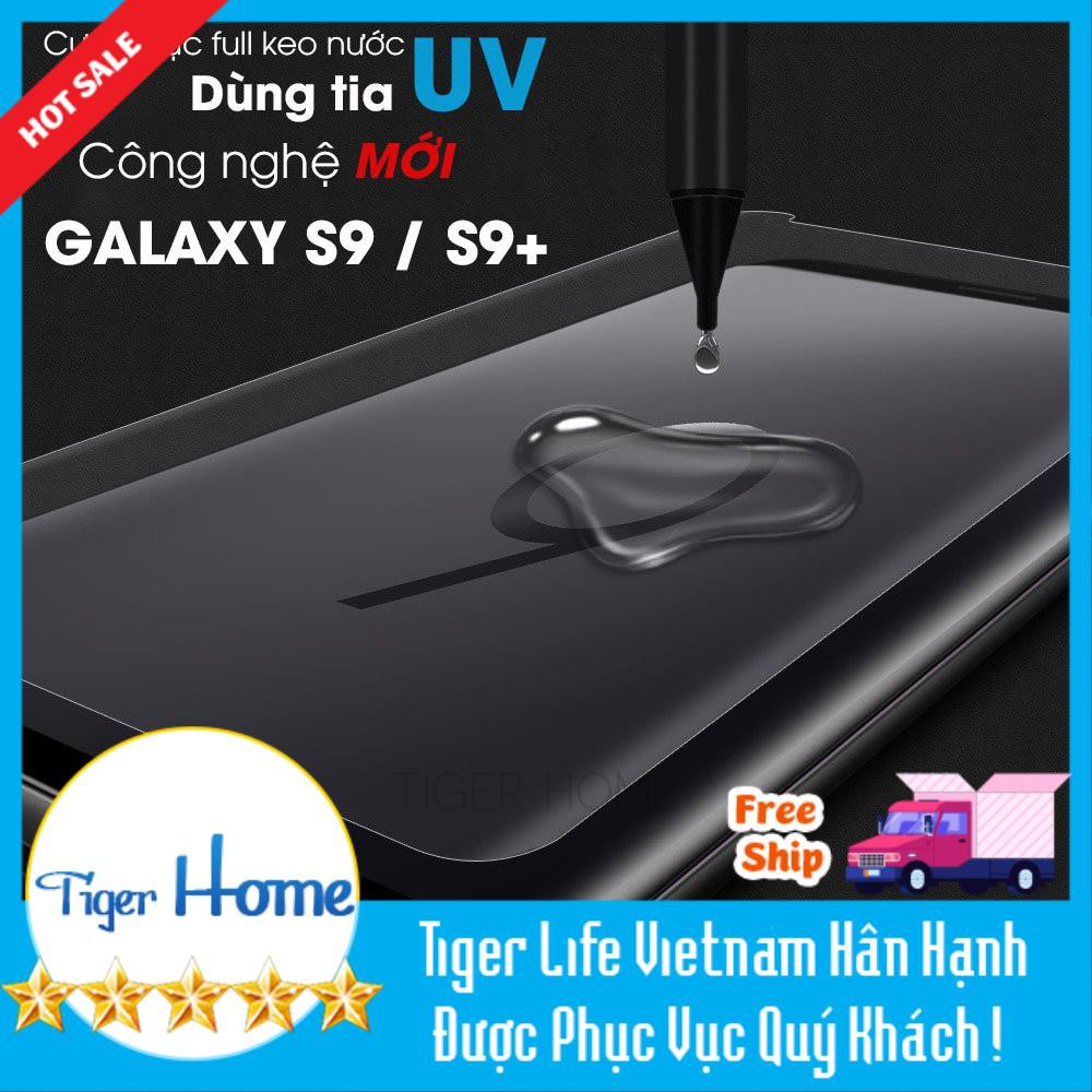 ||Bán lẻ rẻ như Buôn||  Kính cường lực full Màn Hình keo nước UV Samsung S9 - uv2 New 2020