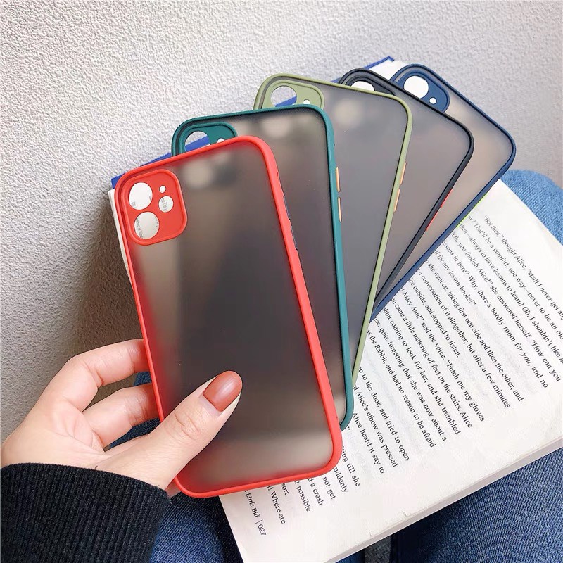 Ốp Lưng Iphone Nhám Basic Bảo Vệ Cam - Lưng ốp nhám - mờ chống bám mồ hôi, bám vân tay full màu