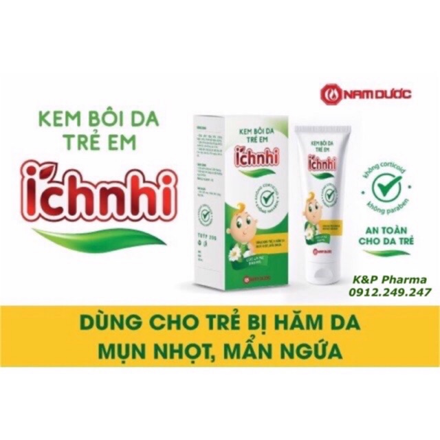 ✅ Kem bôi da trẻ em Ích nhi | Dùng cho trẻ bị hăm da, mẫn ngứa, mụn nhọt