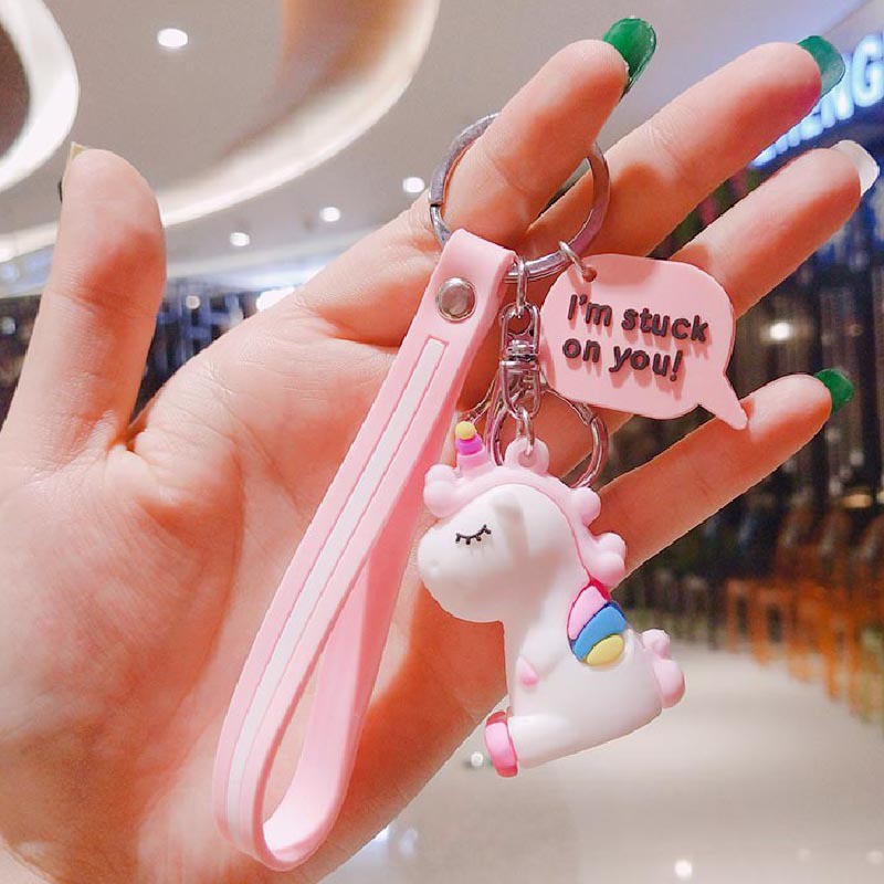 Móc khóa hình chú chó bulldog dễ thương, móc chìa khoá keychain cún dog nhiều màu