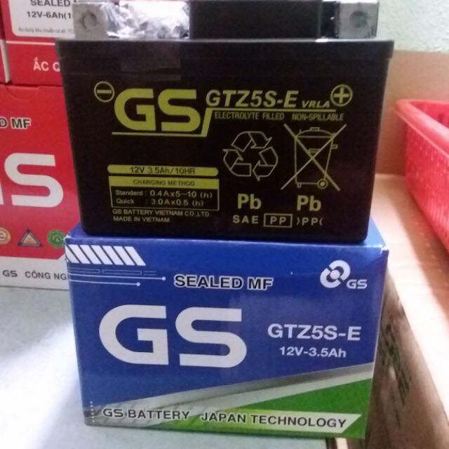 Bình Ắc Quy Khô GS GTZ5S-E -12V 3.5Ah