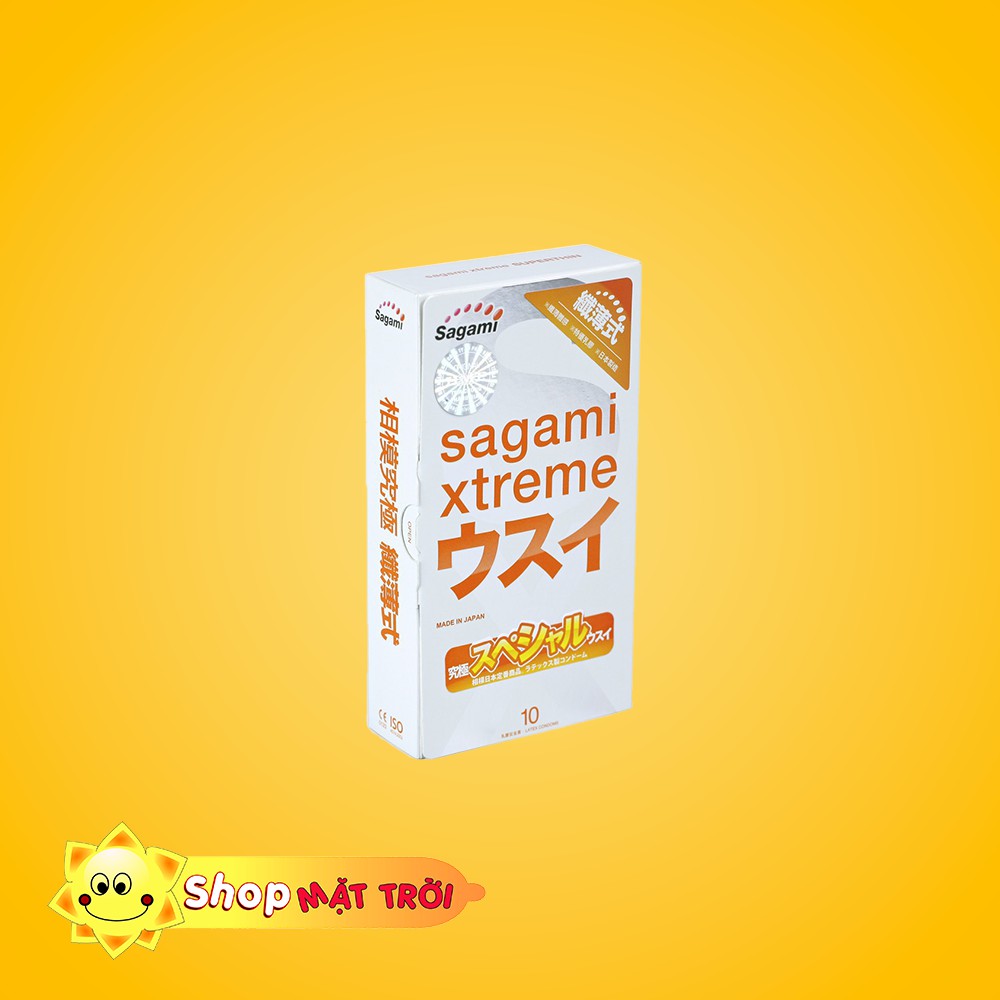 [bao cao su vip] Bao cao su Sagami Xtreme Super Thin siêu mỏng cao cấp 10 bao