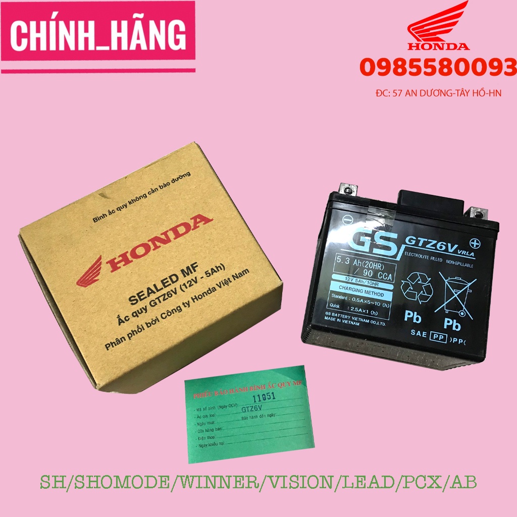 Bình ắc quy xe máy,  dùng cho các xe winner,sh,pcx,shmode,lead125,vision đề từ