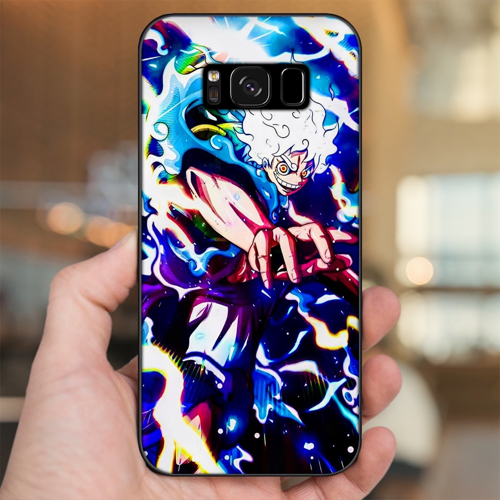 Ốp lưng Samsung S8, S8 Plus viền đen in hình Luffy One Piece