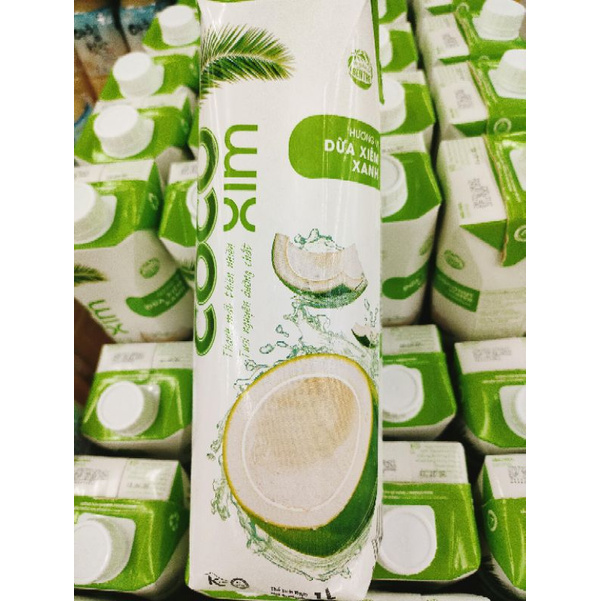 NƯỚC DỪA COCOXIM HỘP 1L XIÊM XANH,XIÊM SEN SIÊU NGON