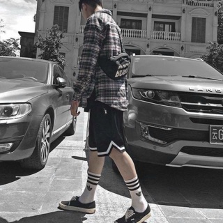 [HÀNG QUẢNG CHÂU] QUẦN SHORT 1 LINE ĐEN UNISEX
