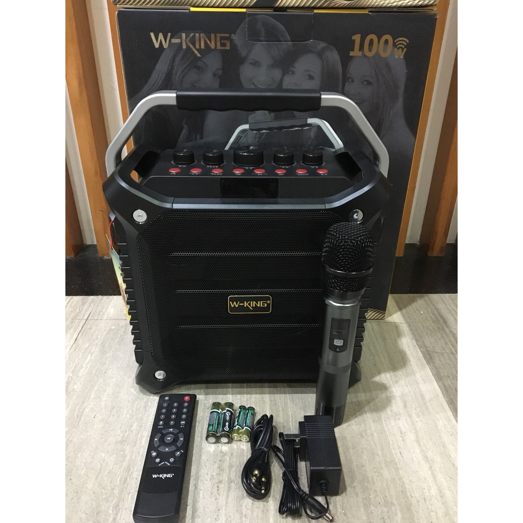 Loa Kéo Không Dây W-King K3H 100W + Tặng Kèm 1 Mic/Loa W-king K3 công suất 80W