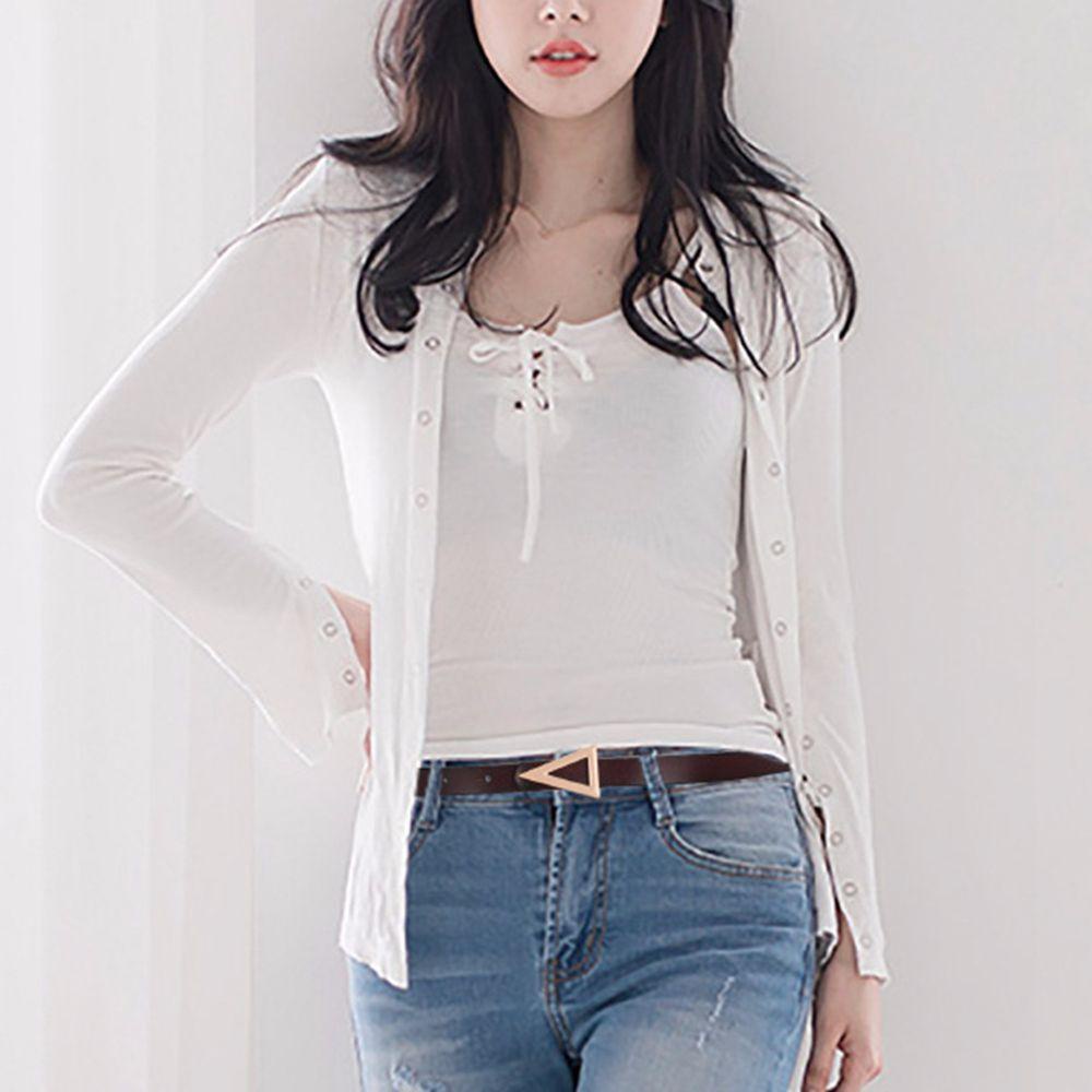 Thắt Lưng Da PU Khóa Kim Loại Hình Tam Giác 26 Eddie Phong Cách Vintage