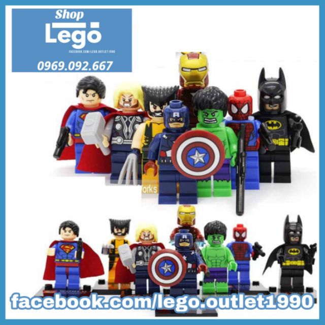 Xếp hình Siêu anh hùng Marvel DC Comics siêu cổ siêu mới Lego Minifigures SY SY180