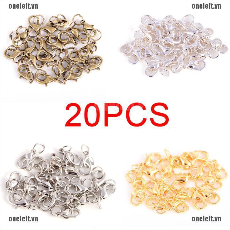 Bộ 20 móc khóa càng tôm dùng để tự làm đồ trang sức tiện dụng