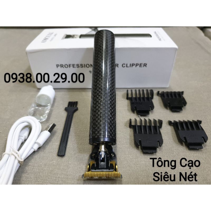 Tông Đơ Chấn Viền Chuyên Nghiệp AmCull SH180 Lưỡi Thép 440C Hàng Chính Hãng.(Ảnh thật)