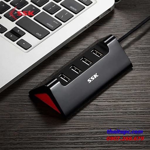 hub usb 4-1 SSK SHU 830 (2.0), bộ chia cổng usb 1 ra 4 cổng 2.0