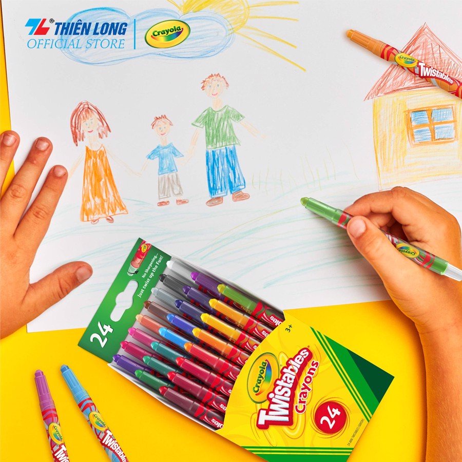 Hộp Bút Sáp Vặn Mini 24 Màu - Crayola 529724 chính hãng