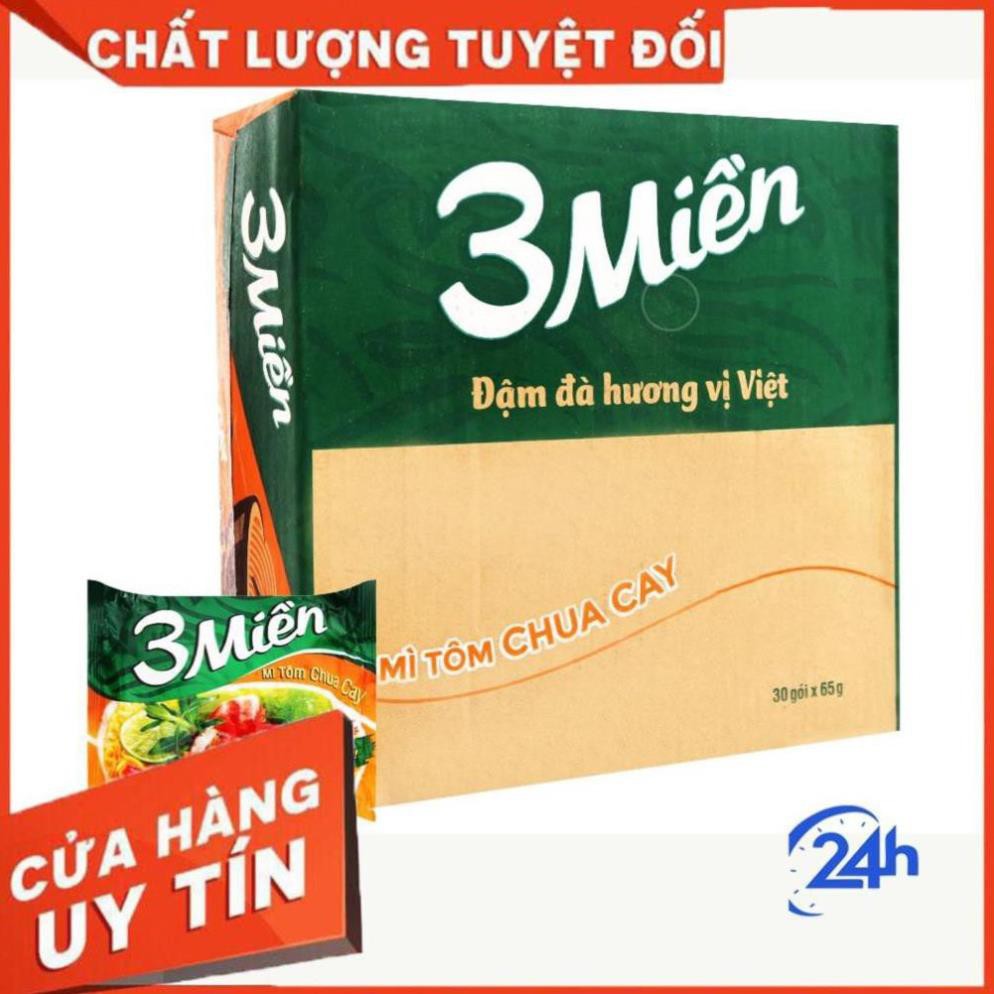 Mì tôm ba miền vị chua cay thùng 30 gói