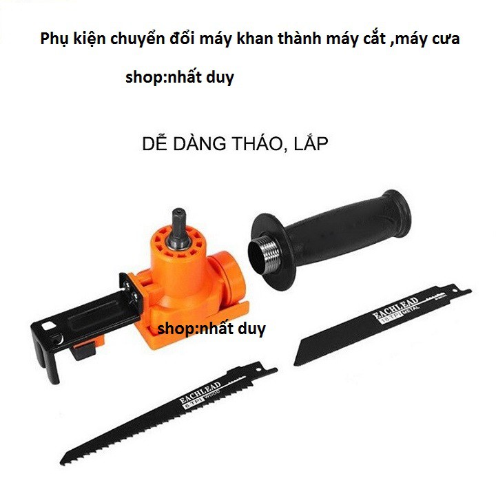 Đầu chuyển đổi máy khan thành máy cưa kiếm ,cưa lọng