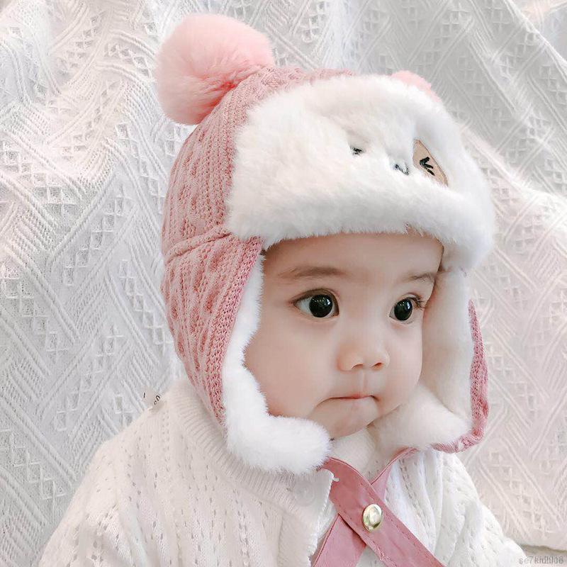 Mũ Giữ Ấm Có Tai Dễ Thương Cho Bé