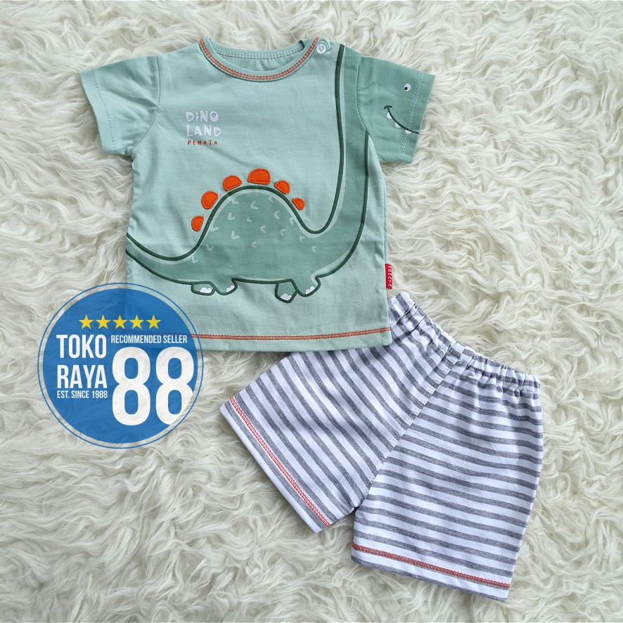 Set Áo Sơ Mi Và Quần Short Cho Bé Sơ Sinh 0-6 Mn Dino Raya Shop 88