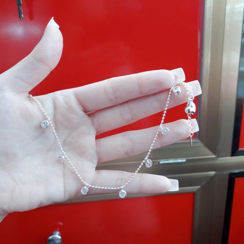 Lắc chân bạc đính đá cao cấp 🌼 YN JEWELRY